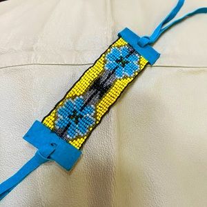 Handmade peyote beaded bracelet
